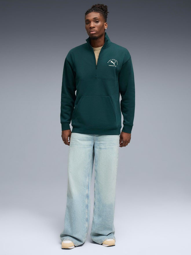 PUMA Men Class Half Zip Fleece Sweater - Image 5